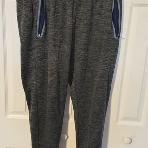 RBX Heather Gray Joggers with Blue Trim